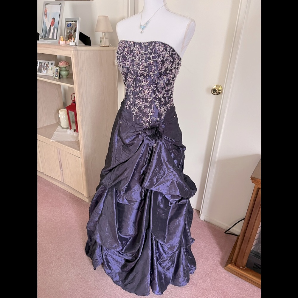 Deep purple prom dress